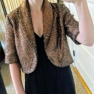 Cropped copper Anthropologie jacket
